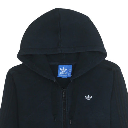 adidas Mens Black Full Zip Hoodie Size M Regular Fit Sports Style - Image 8