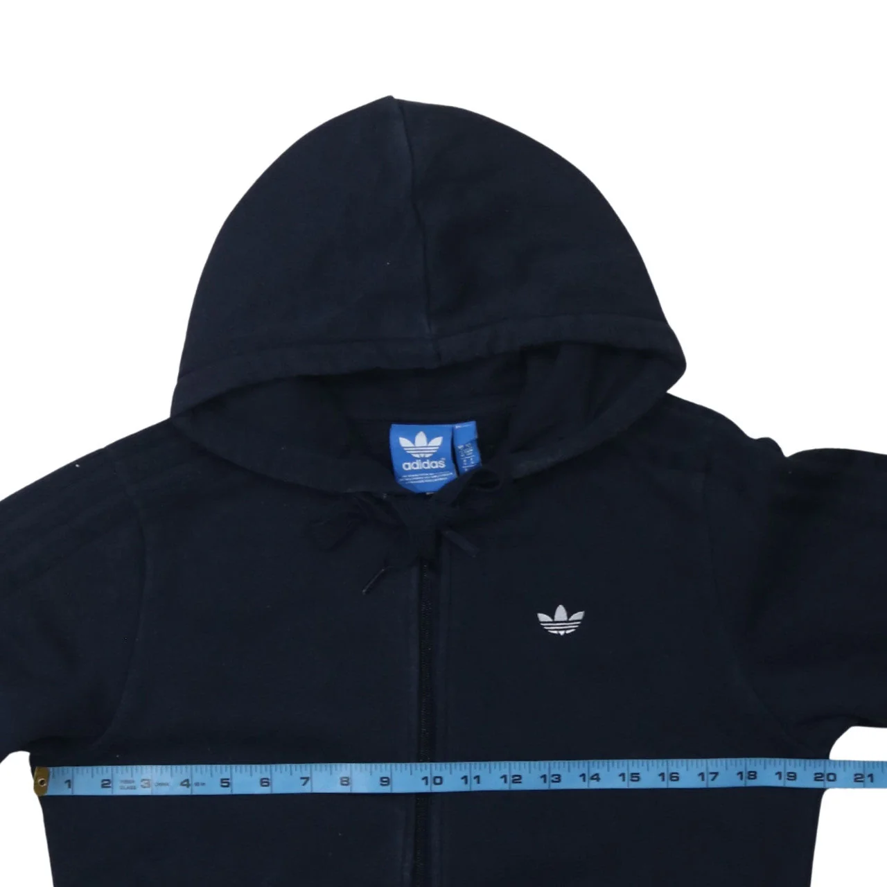 Adidas Men's Black Full Zip Hoodie Size S Classic Sportswear - Image 2