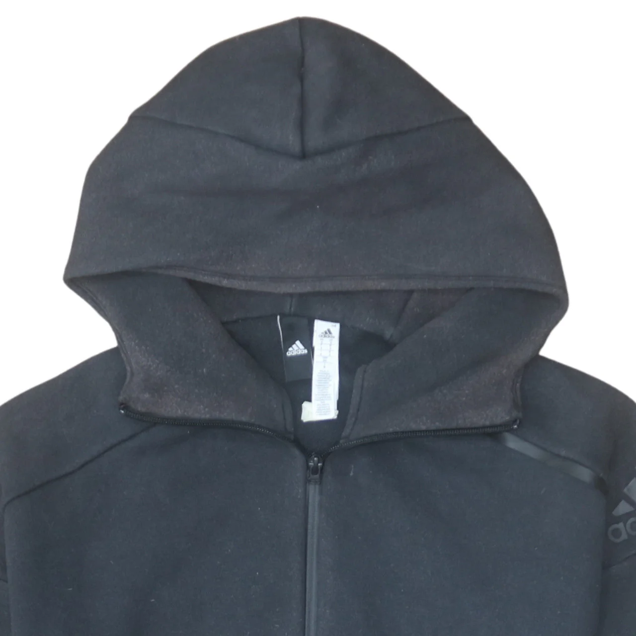 Adidas Men's Black Full Zip Hoodie Size S Regular Fit Sportswear - Image 8