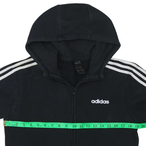 adidas Men's Black Full Zip Hoodie Size S Regular Fit Sportswear - Image 2