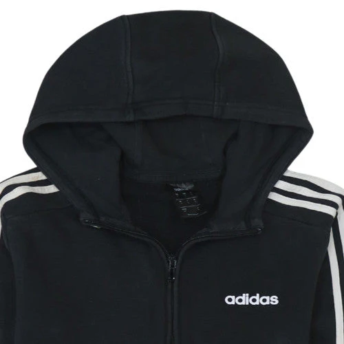 adidas Men's Black Full Zip Hoodie Size S Regular Fit Sportswear - Image 7