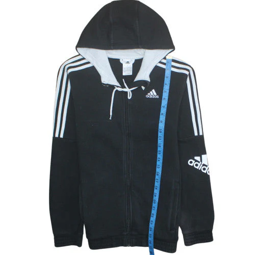Adidas Men's Black Full Zip Hoodie Small Regular Fit Sportswear - Image 3