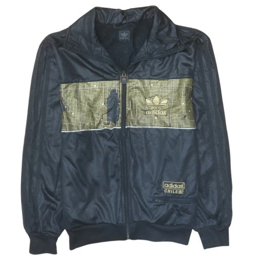 adidas Mens Black Gold Chile 62 Full Zip Sweatshirt XL