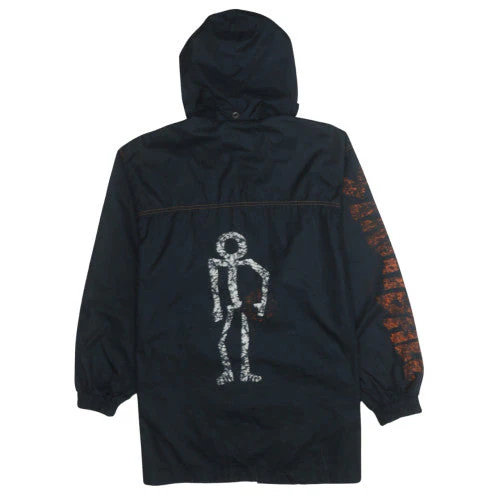 Adidas Men's Black Hooded Waterproof Retro Rain Jacket Size S - Image 4