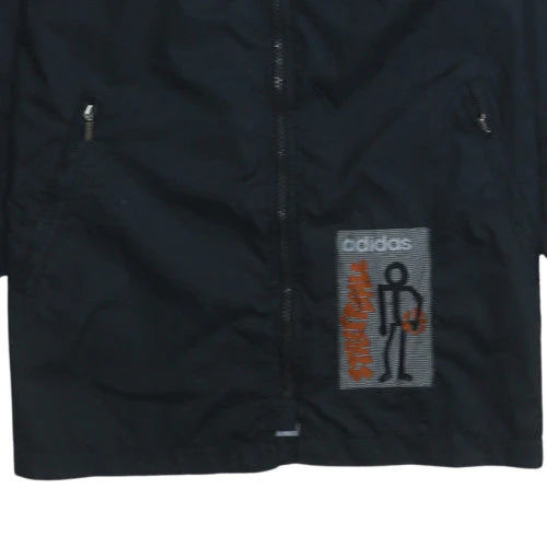Adidas Men's Black Hooded Waterproof Retro Rain Jacket Size S - Image 8