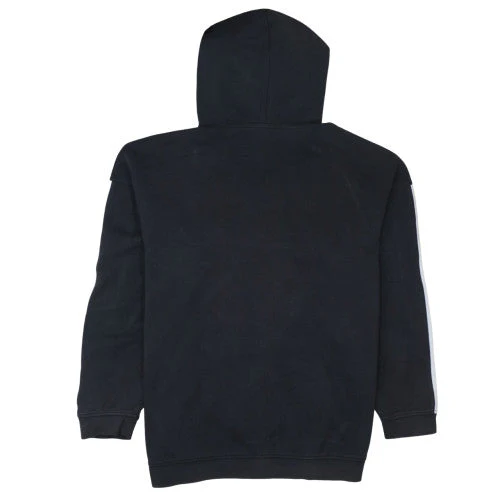 Adidas Mens Black Hoodie M Pullover Trefoil Logo Fleece Sweatshirt - Image 4