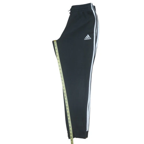 Adidas Men's Black Jogger Trousers Size M Cotton Blend Cuffed Track Pants - Image 3