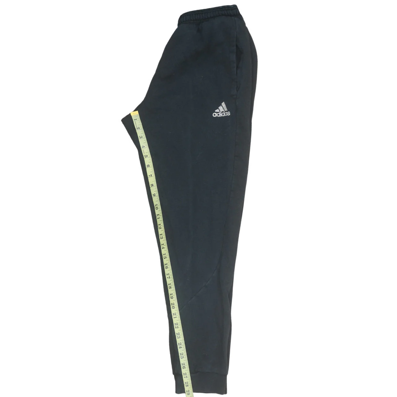 Adidas Men's Black L Jogger Sweatpants Tapered Fleece Trousers - Image 2
