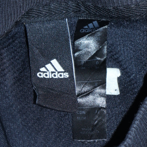 Adidas Men's Black Logo Crew Neck Pullover Sweatshirt Size M - Image 5