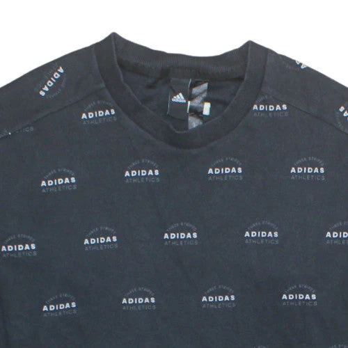 Adidas Men's Black Logo Crew Neck Pullover Sweatshirt Size M - Image 7