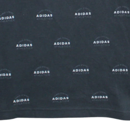 Adidas Men's Black Logo Crew Neck Pullover Sweatshirt Size M - Image 8