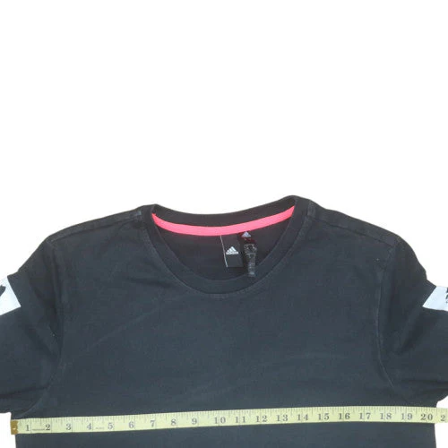Adidas Men's Black Long Sleeve Graphic Logo T-Shirt Size M - Image 2