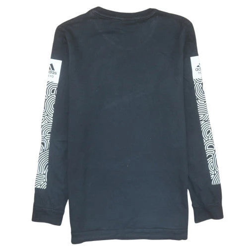 Adidas Men's Black Long Sleeve Graphic Logo T-Shirt Size M - Image 4
