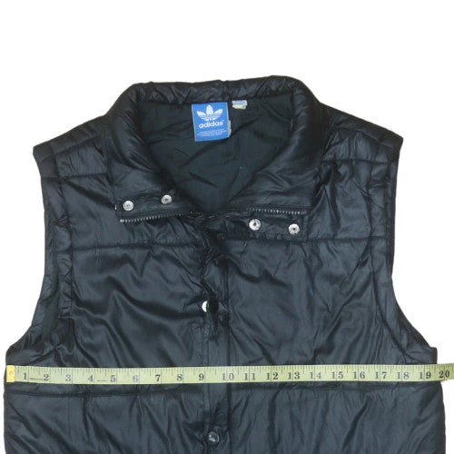 Adidas Mens Black Puffer Waistcoat Gilet Size M Quilted Polyester - Image 2