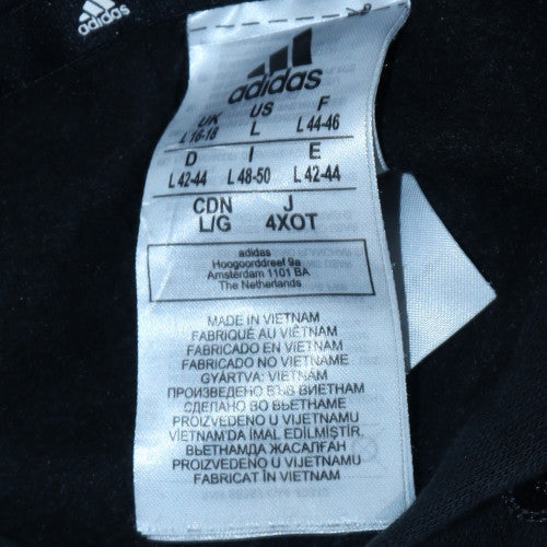 Adidas Men's Black Pullover Hoodie L Fleece Sportswear - Image 5