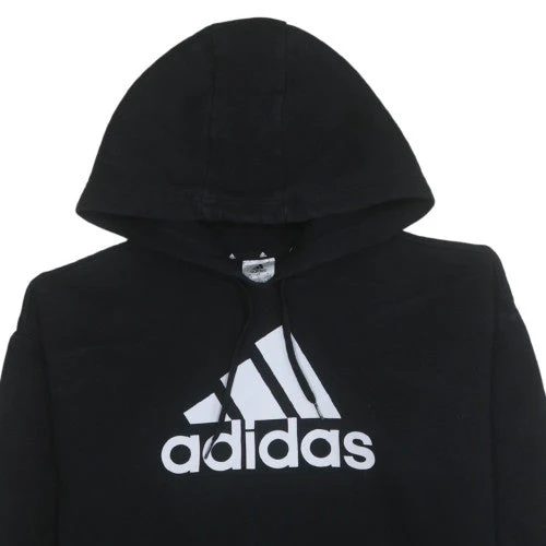 Adidas Men's Black Pullover Hoodie L Fleece Sportswear - Image 8