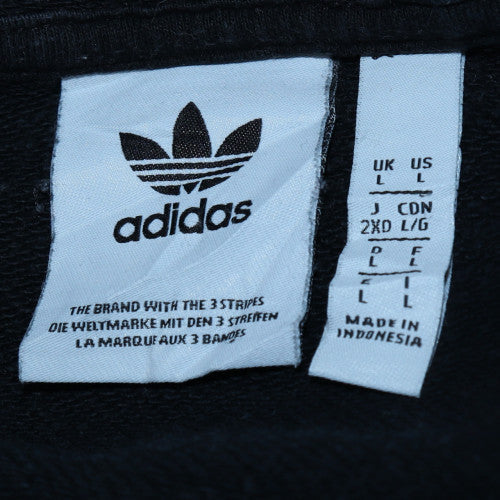 Adidas Men's Black Pullover Hoodie L Regular Fit Sports Fleece - Image 5