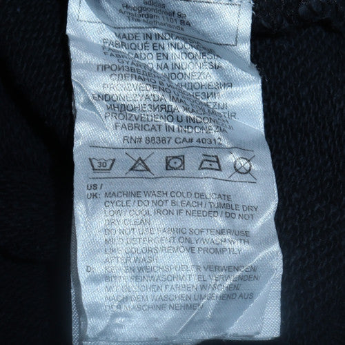 Adidas Men's Black Pullover Hoodie L Regular Fit Sports Fleece - Image 6