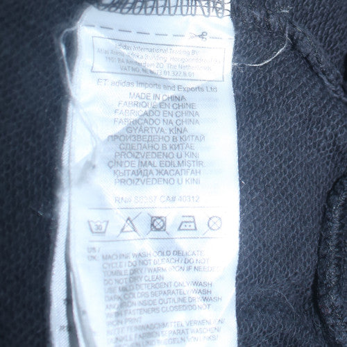 Adidas Mens Black Pullover Hoodie L Sports Fleece Sweatshirt - Image 6
