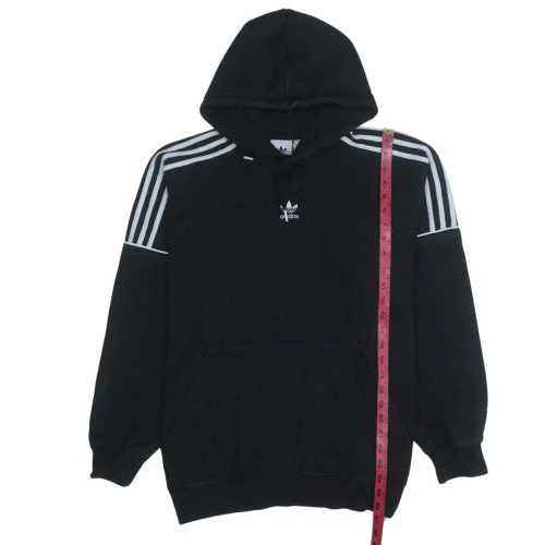 adidas Men's Black Pullover Hoodie L Sports Fleece Sweatshirt - Image 2