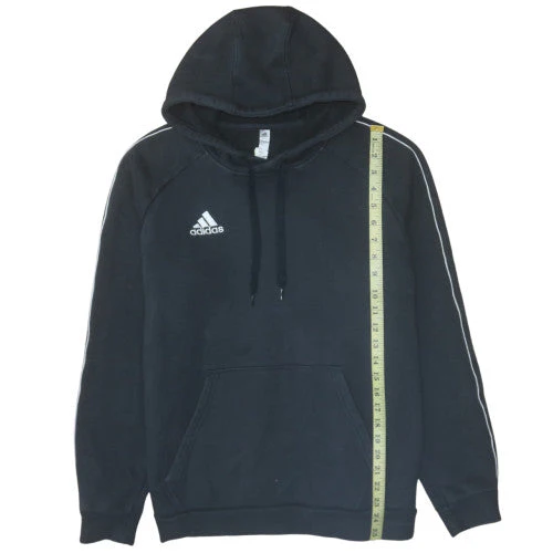 Adidas Mens Black Pullover Hoodie Large Fleece Sportswear - Image 3