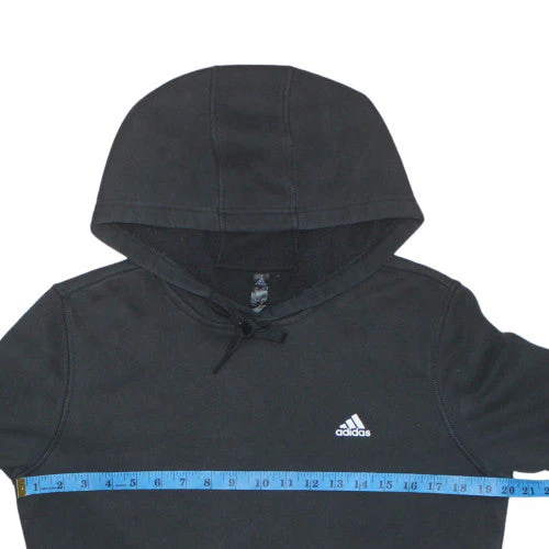 Adidas Men's Black Pullover Hoodie M Fleece Sportswear - Image 3