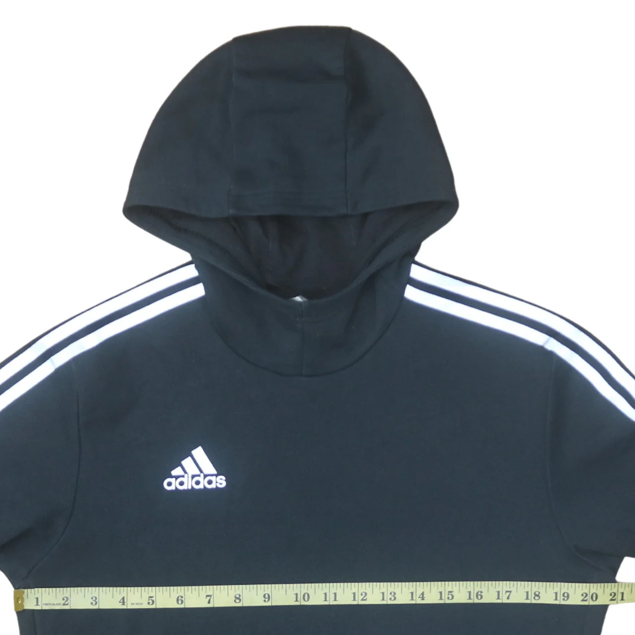Adidas Men's Black Pullover Hoodie M Regular Fit Sports Fleece - Image 3