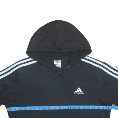 Adidas Men's Black Pullover Hoodie M Sports Fleece Sweatshirt - Image 3