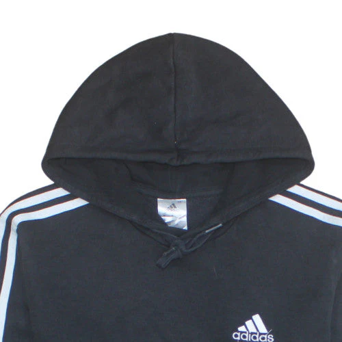 Adidas Men's Black Pullover Hoodie M Sports Fleece Sweatshirt - Image 7