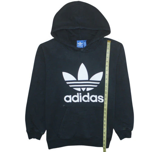 Adidas Mens Black Pullover Hoodie M Sports Fleece Sweatshirt - Image 3