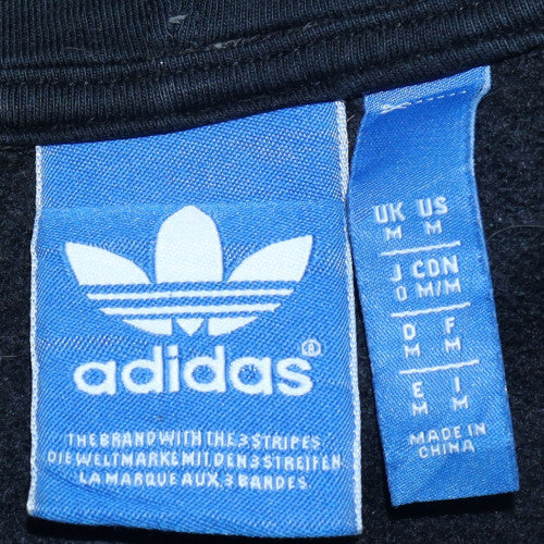 Adidas Mens Black Pullover Hoodie M Sports Fleece Sweatshirt - Image 5