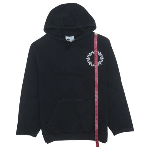 Adidas Men's Black Pullover Hoodie Medium Graphic Sportswear - Image 2