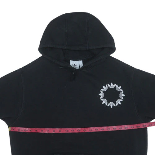 Adidas Men's Black Pullover Hoodie Medium Graphic Sportswear - Image 3