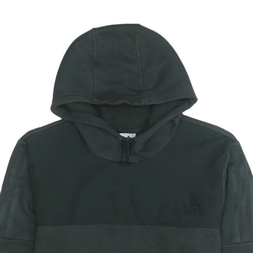 Adidas Men's Black Pullover Hoodie Size M Fleece Sportswear - Image 8