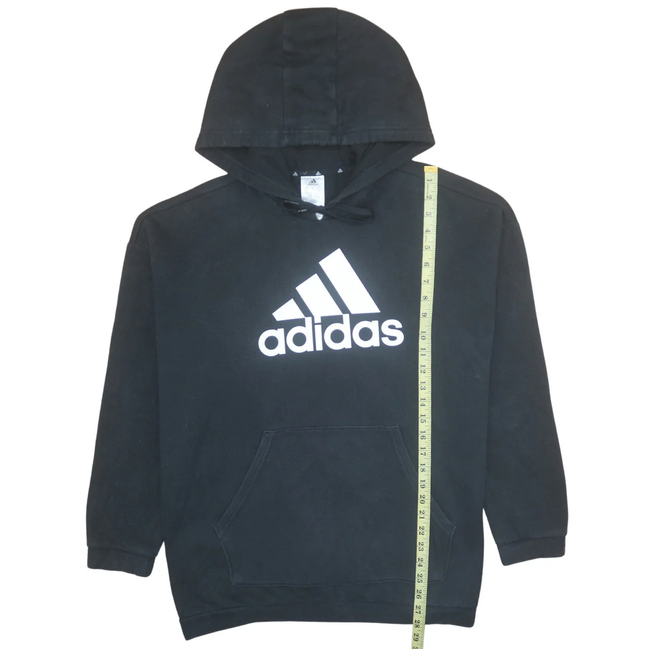 Adidas Men's Black Pullover Hoodie Size M Logo Sportswear - Image 2