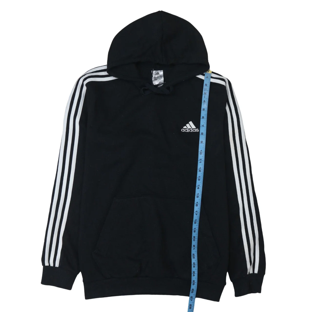 Adidas Men's Black Pullover Hoodie Size M Regular Fit Sportswear - Image 3