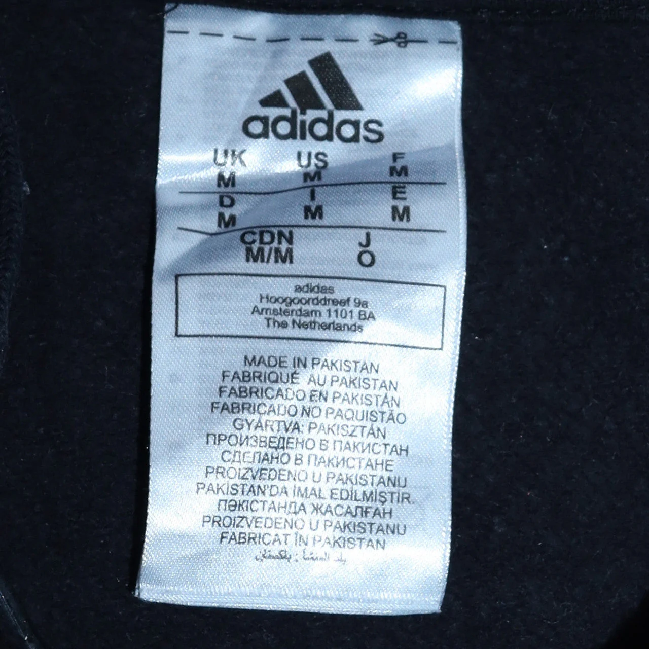 Adidas Men's Black Pullover Hoodie Size M Regular Fit Sportswear - Image 5