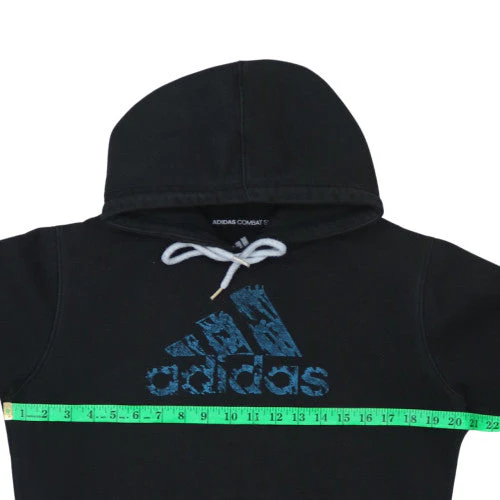 Adidas Men's Black Pullover Hoodie Size S Graphic Fleece Sweatshirt - Image 2