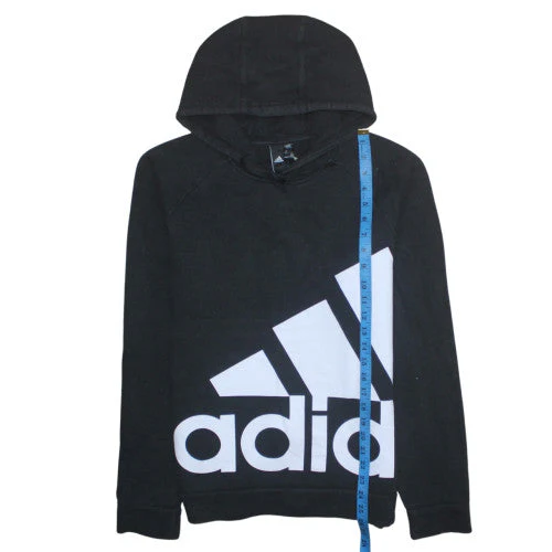 Adidas Men's Black Pullover Hoodie Size S Sports Fleece Top - Image 2