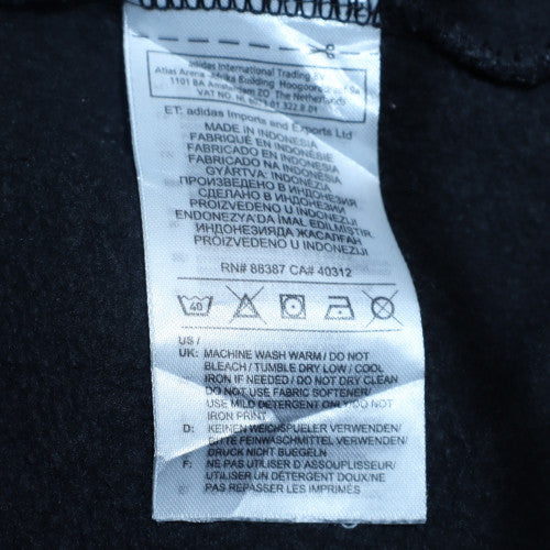 Adidas Men's Black Pullover Hoodie Size S Sports Fleece Top - Image 5