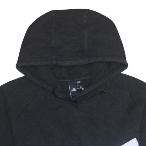 Adidas Men's Black Pullover Hoodie Size S Sports Fleece Top - Image 7