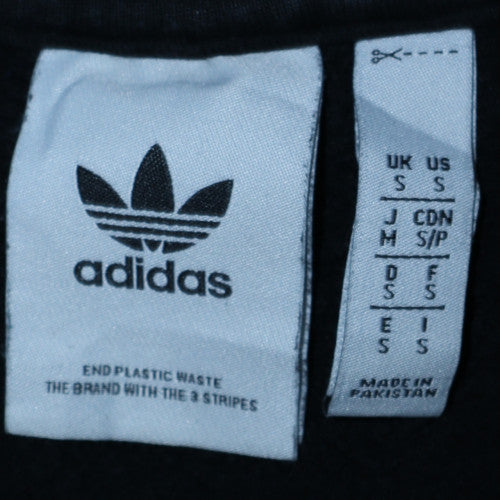 Adidas Men's Black Pullover Hoodie Small Classic Trefoil Logo - Image 5