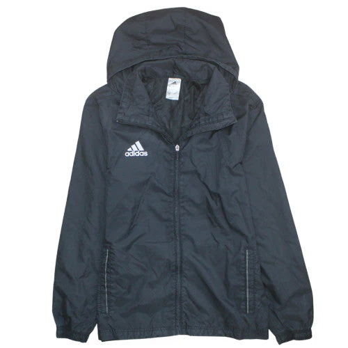 Adidas Men's Black S Hooded Windbreaker Jacket