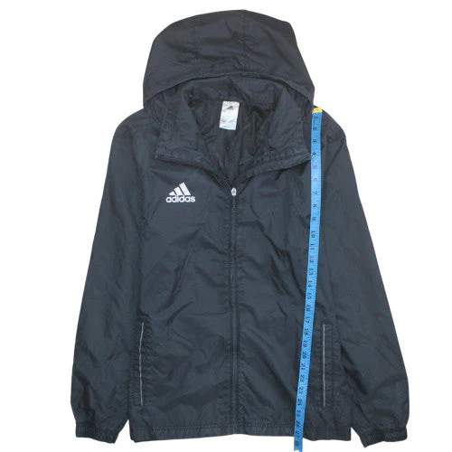 Adidas Men's Black S Hooded Windbreaker Jacket - Image 3