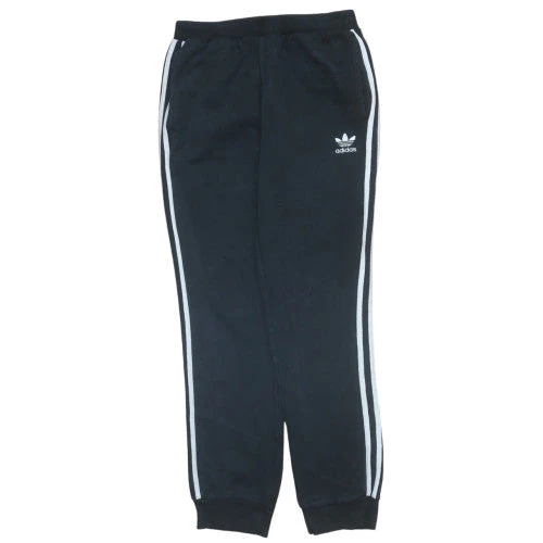 Adidas Mens Black S Sweatpants Jogger Trousers with White Stripes