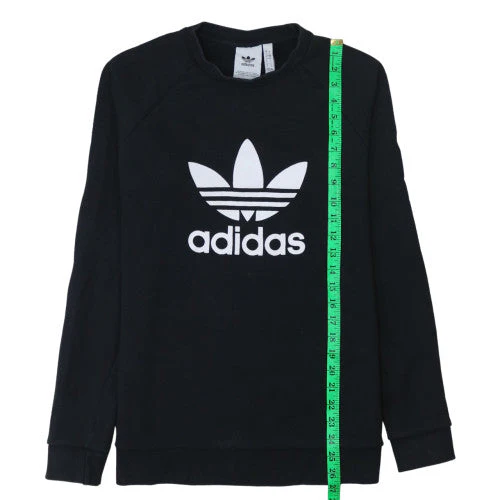 Adidas Men's Black Small Crew Neck Pullover Sweatshirt - Image 3