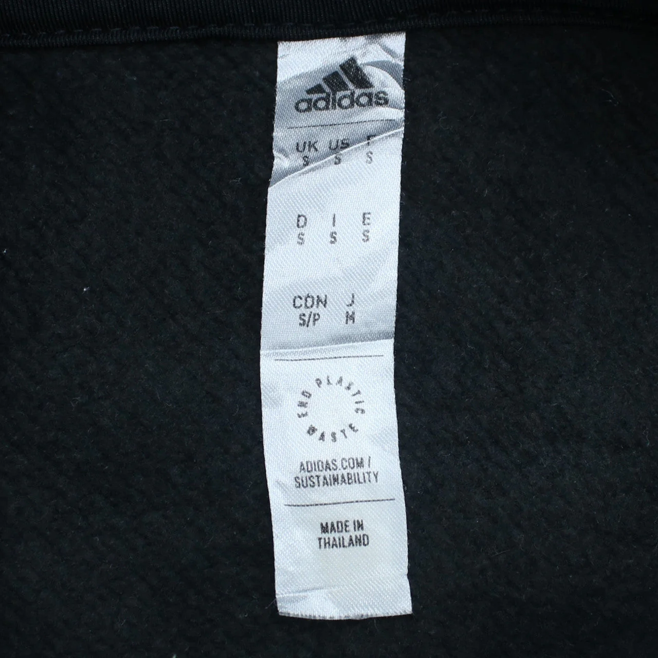 Adidas Men's Black Small Pullover Hoodie with Logo and Drawstring - Image 5