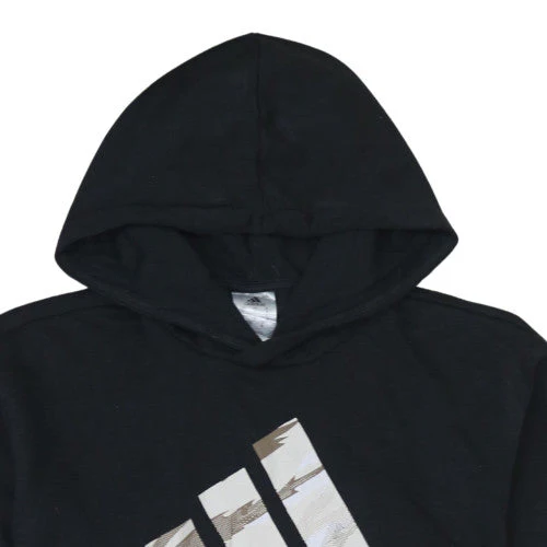 Adidas Men's Black Small Pullover Hoodie with Logo Graphic - Image 7