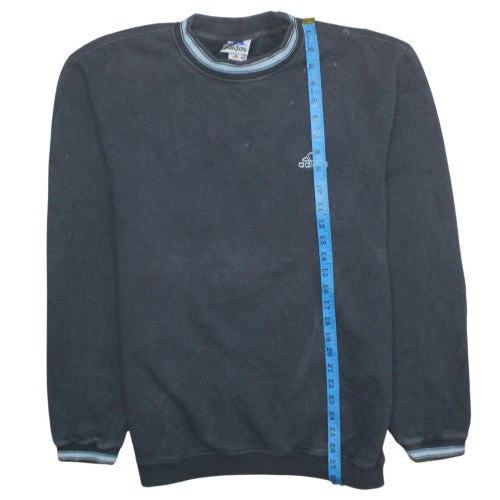 Adidas Men's Black Small Pullover Sweatshirt Vintage Crew Neck - Image 3