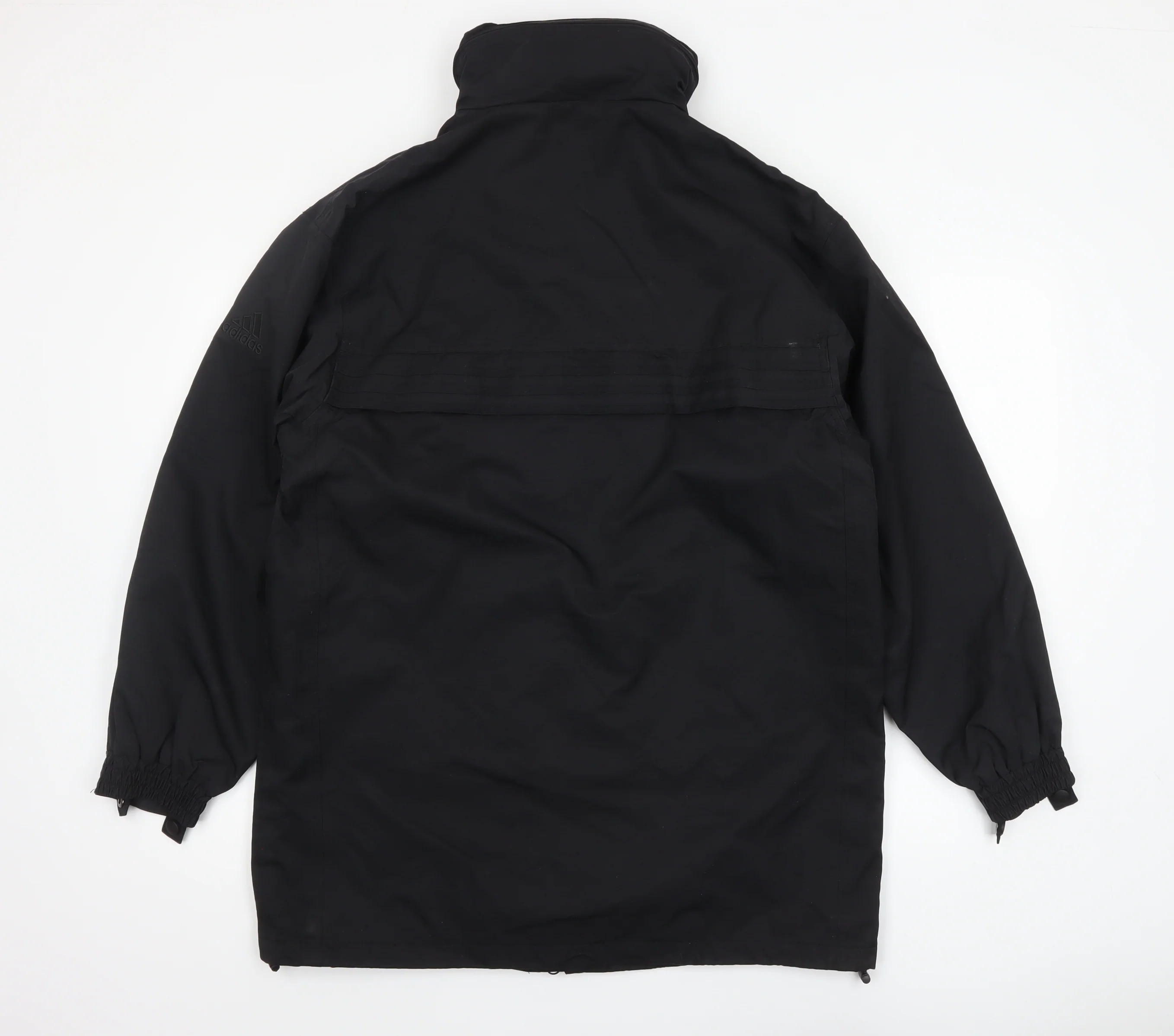 Adidas Men's Black Waterproof Parka Jacket Size M Hooded Full Zip - Image 3